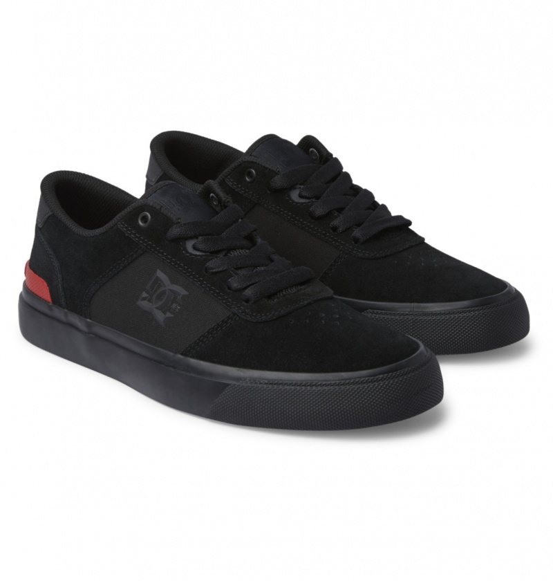 Black / Black / Red DC Shoes Teknic S - Skate Shoes | EXUBKW-126