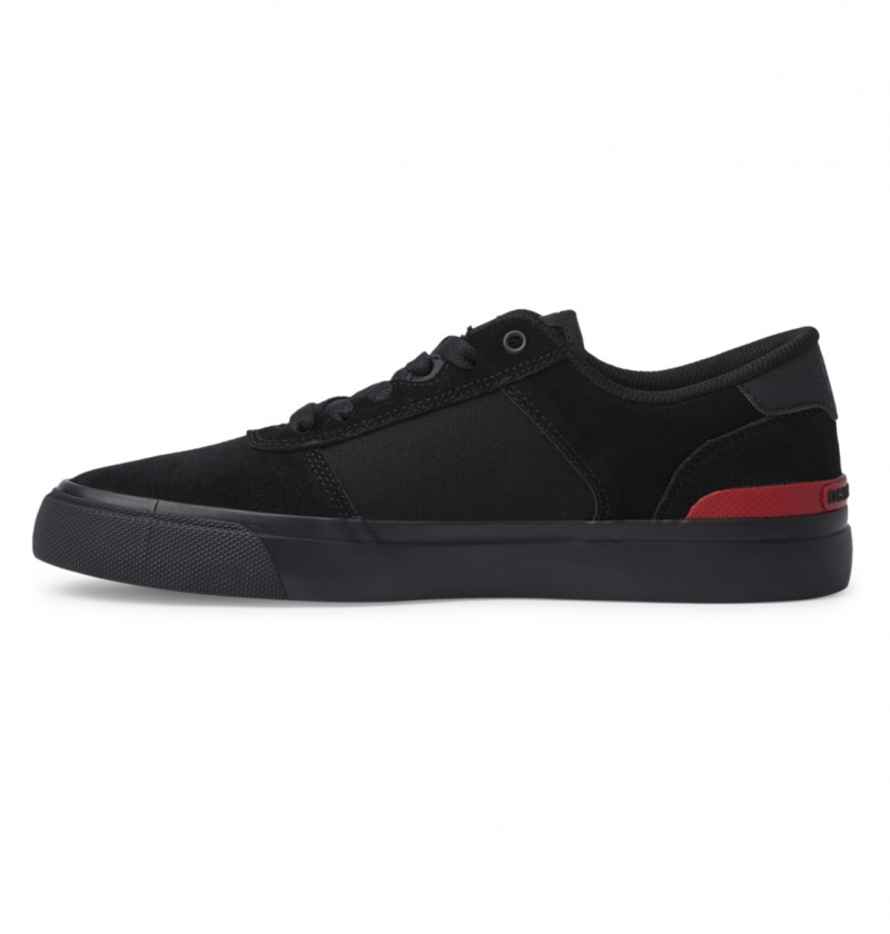 Black / Black / Red DC Shoes Teknic S - Skate Shoes | EXUBKW-126