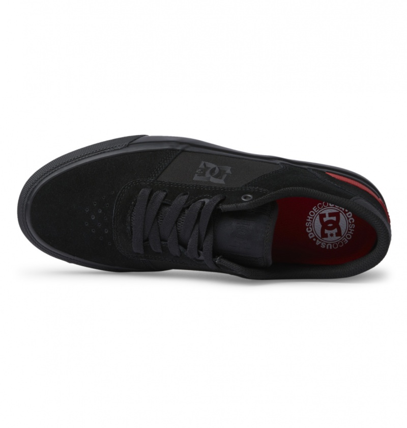 Black / Black / Red DC Shoes Teknic S - Skate Shoes | EXUBKW-126