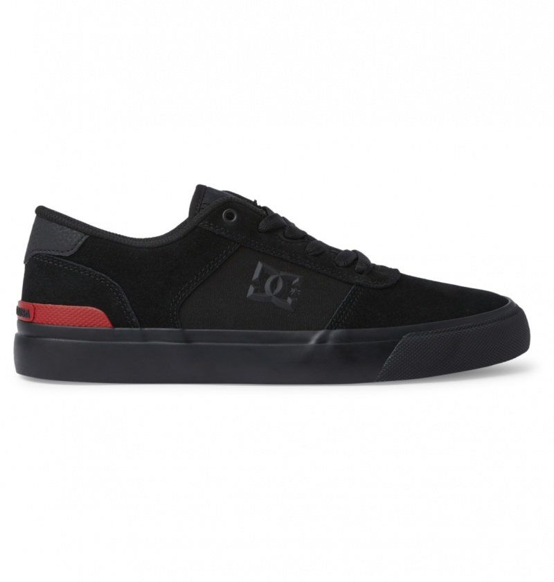 Black / Black / Red DC Shoes Teknic S - Skate Shoes | EXUBKW-126