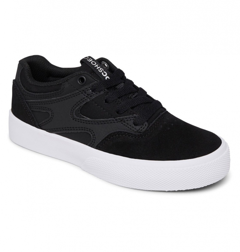 Black / Black / White DC Shoes Kalis Vulc - Shoes | GZXNOY-705