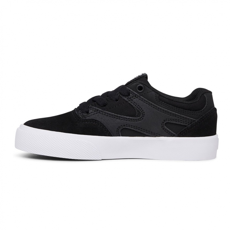 Black / Black / White DC Shoes Kalis Vulc - Shoes | GZXNOY-705