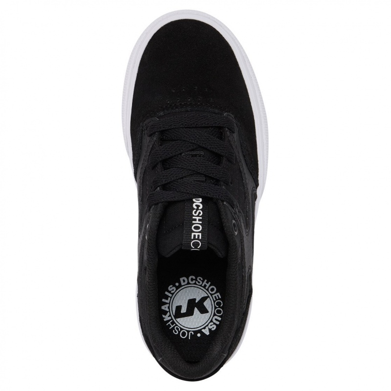 Black / Black / White DC Shoes Kalis Vulc - Shoes | GZXNOY-705