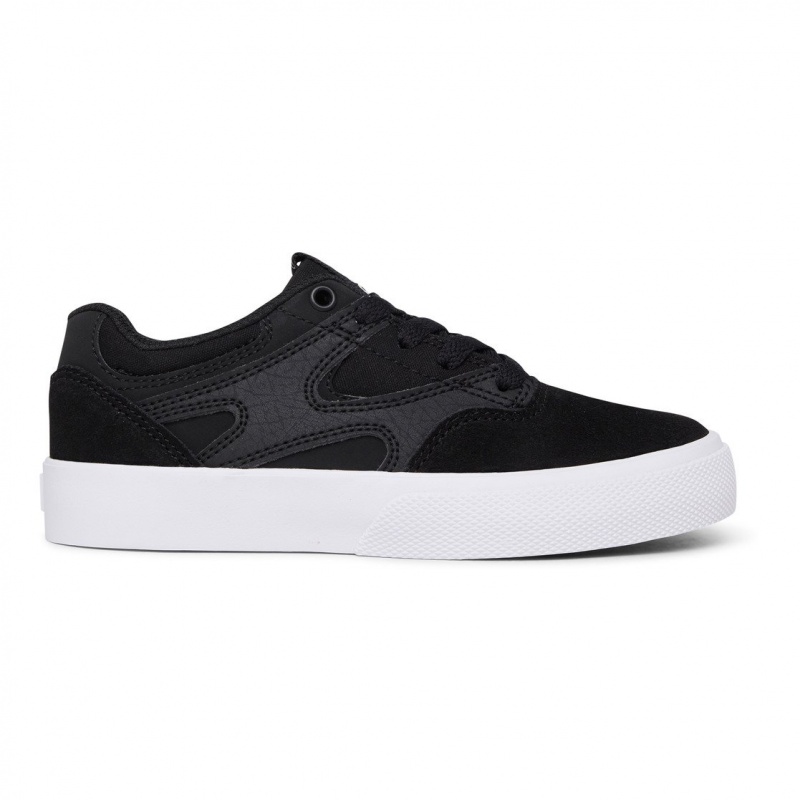 Black / Black / White DC Shoes Kalis Vulc - Shoes | GZXNOY-705