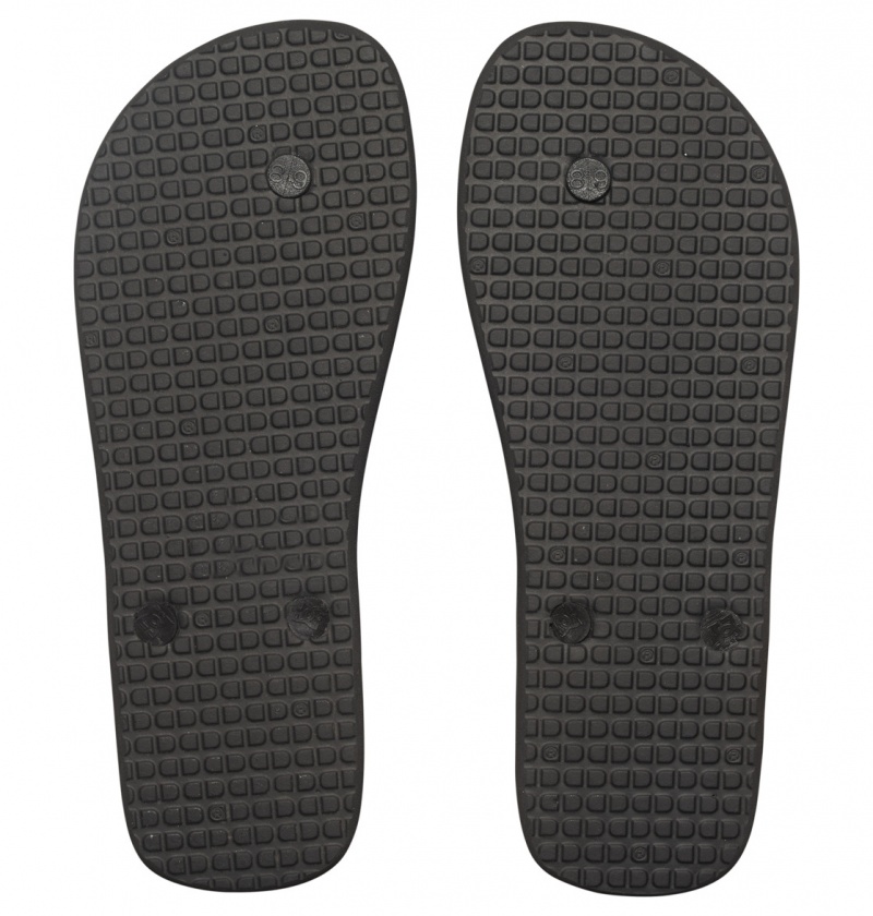 Black / Black / White DC Shoes Spray - Flip-Flops | ZWASOR-569