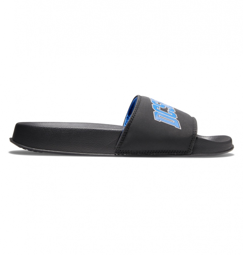 Black / Blue DC Shoes DC - Slides Sandals | RSXPCM-857