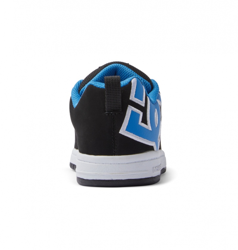 Black / Blue / Grey DC Shoes Court Graffik - Leather Shoes | RWSTFA-798