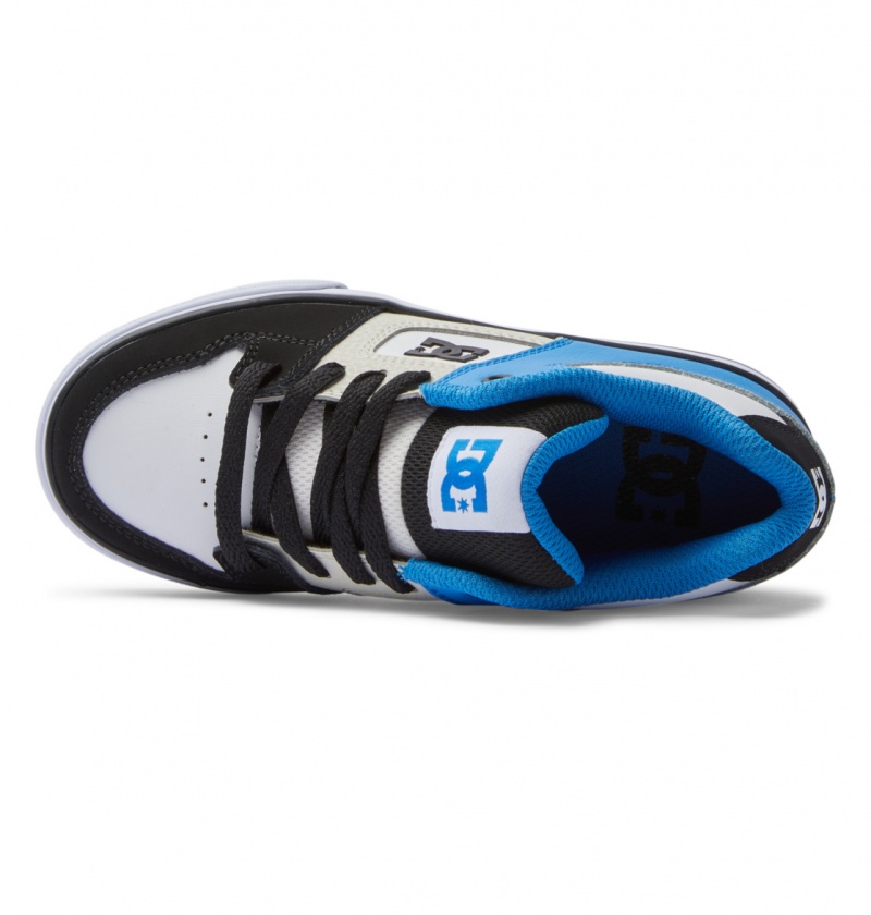 Black / Blue / Grey DC Shoes Pure Mid - Mid-Top Shoes | BUWJRA-712