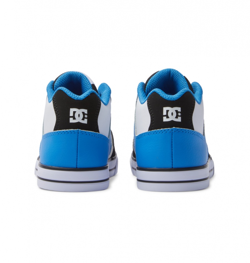 Black / Blue / Grey DC Shoes Pure Mid - Mid-Top Shoes | BUWJRA-712