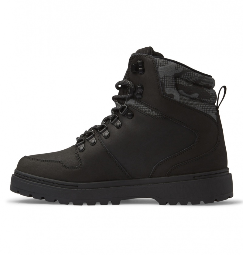 Black / Camo DC Shoes Peary Tr - Leather Boots | DRGPIV-621