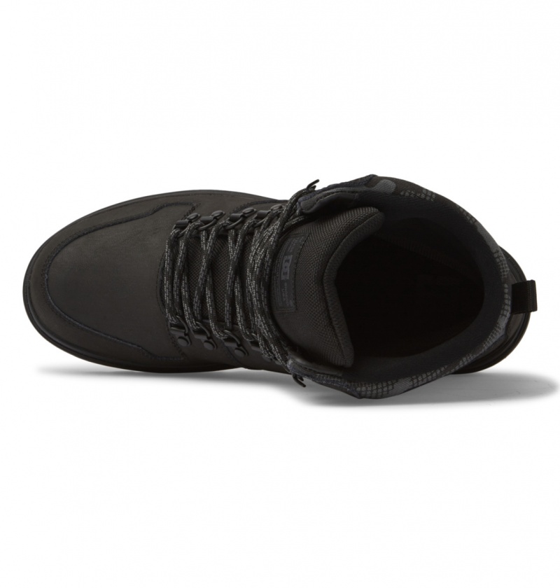 Black / Camo DC Shoes Peary Tr - Leather Boots | DRGPIV-621