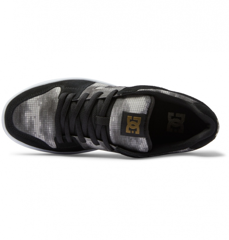 Black / Camo Print DC Shoes Manteca - Leather Shoes | UGVRAI-625