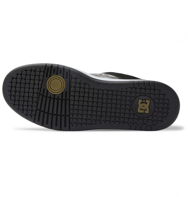 Black / Camo Print DC Shoes Manteca - Leather Shoes | UGVRAI-625