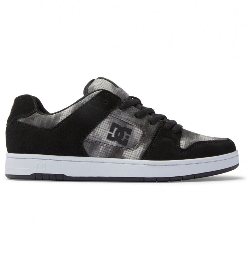 Black / Camo Print DC Shoes Manteca - Leather Shoes | UGVRAI-625