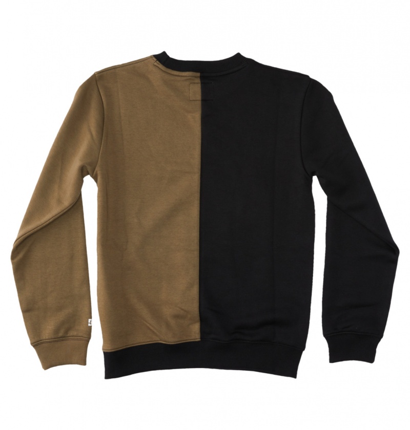 Black / Capers DC Shoes Baseline - Sweatshirt 10-16 | TKSDIQ-982