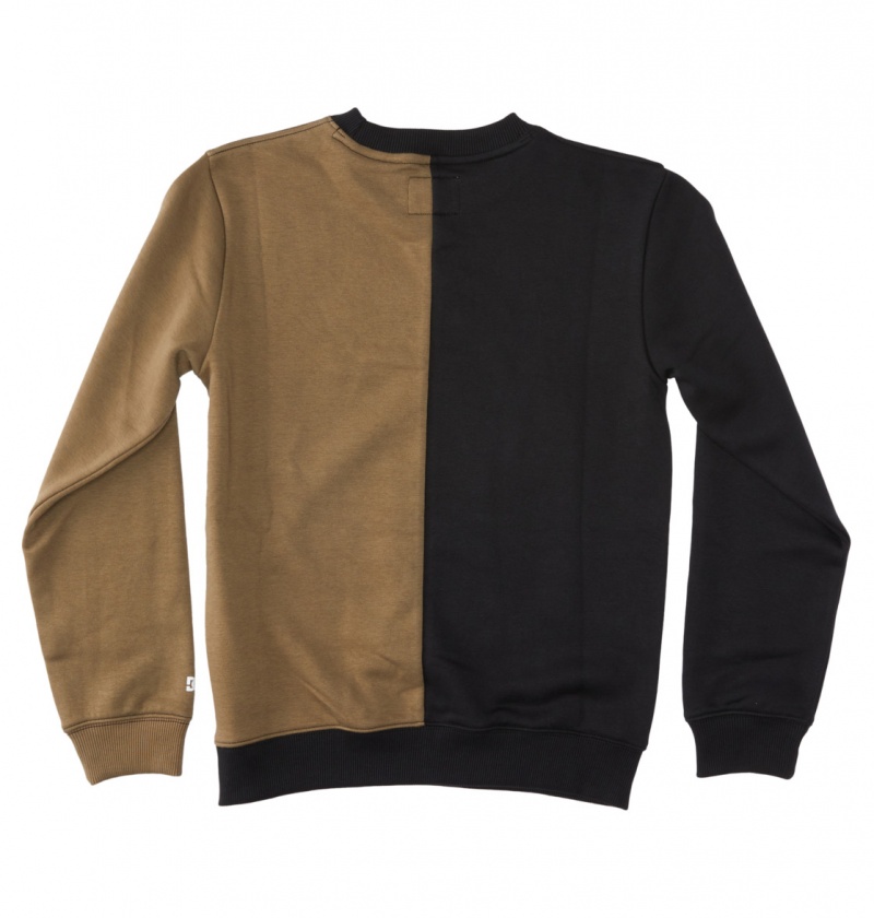 Black / Capers DC Shoes Baseline - Sweatshirt 10-16 | TKSDIQ-982