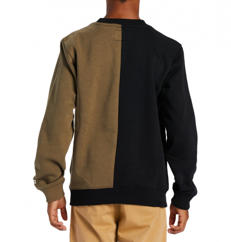 Black / Capers DC Shoes Baseline - Sweatshirt 10-16 | TKSDIQ-982