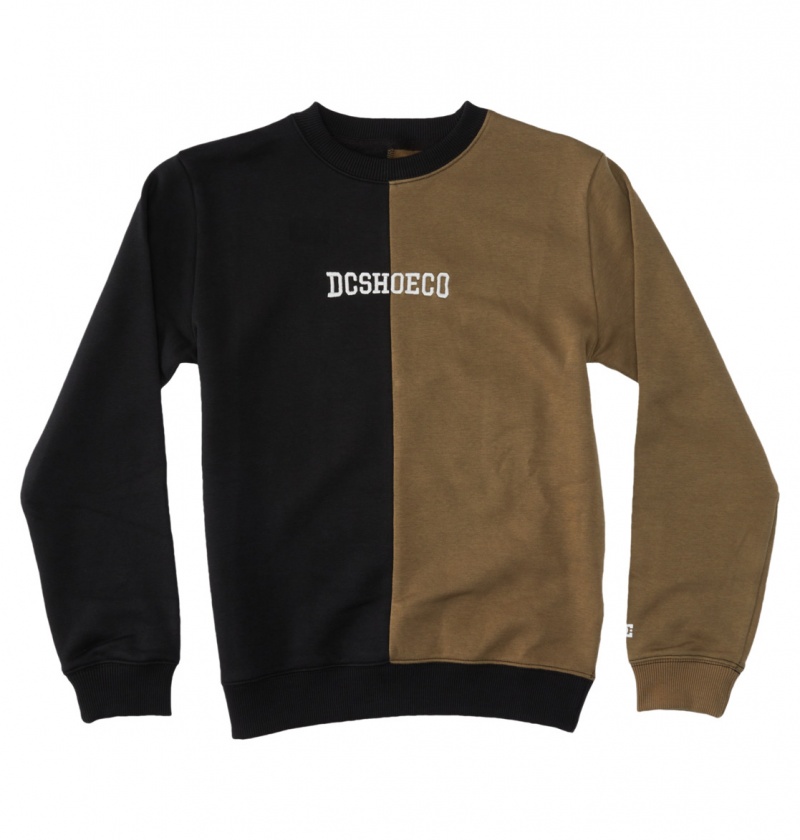 Black / Capers DC Shoes Baseline - Sweatshirt 10-16 | TKSDIQ-982