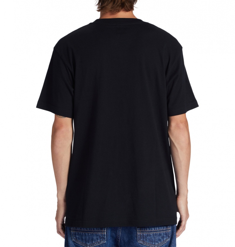 Black / Cloud Cover DC Shoes DC Star Fill - Short Sleeve T-Shirt | XEQDHT-764