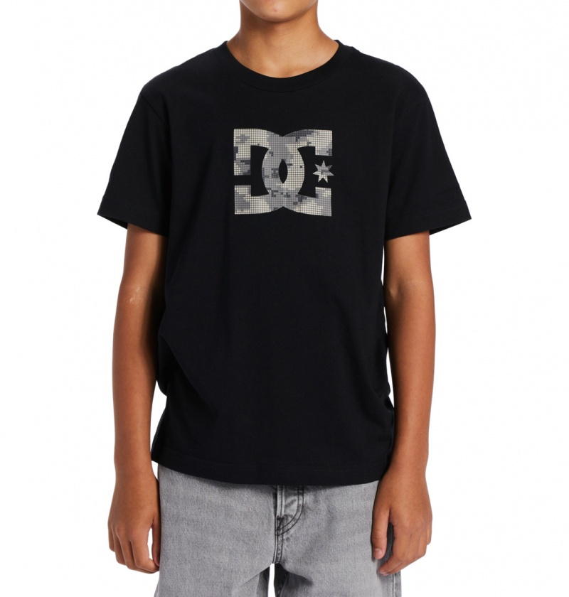 Black / Cloud Cover DC Shoes DC Star Fill - Short Sleeve T-Shirt 8-16 | YPTXCQ-937