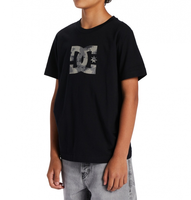 Black / Cloud Cover DC Shoes DC Star Fill - Short Sleeve T-Shirt 8-16 | YPTXCQ-937