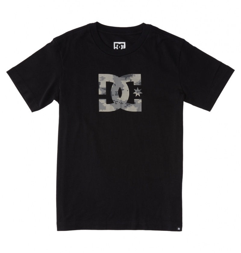 Black / Cloud Cover DC Shoes DC Star Fill - Short Sleeve T-Shirt 8-16 | YPTXCQ-937