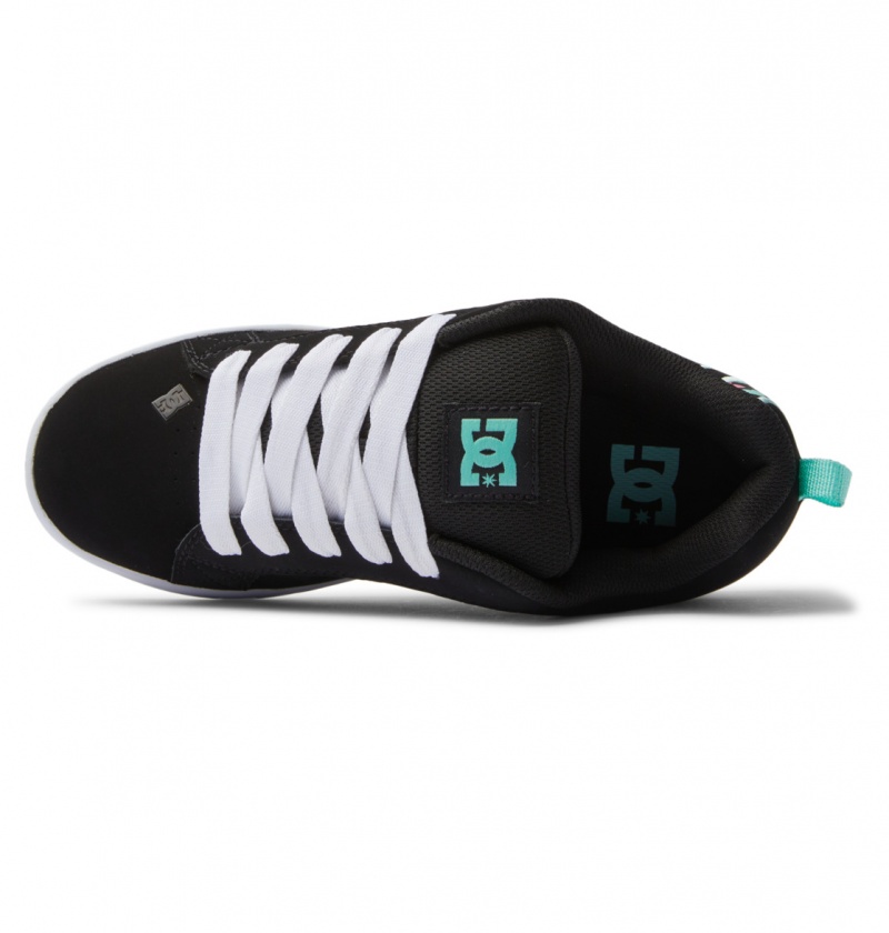 Black / Crazy Pink / Turquoise DC Shoes Court Graffik - Shoes | NUKWTH-649