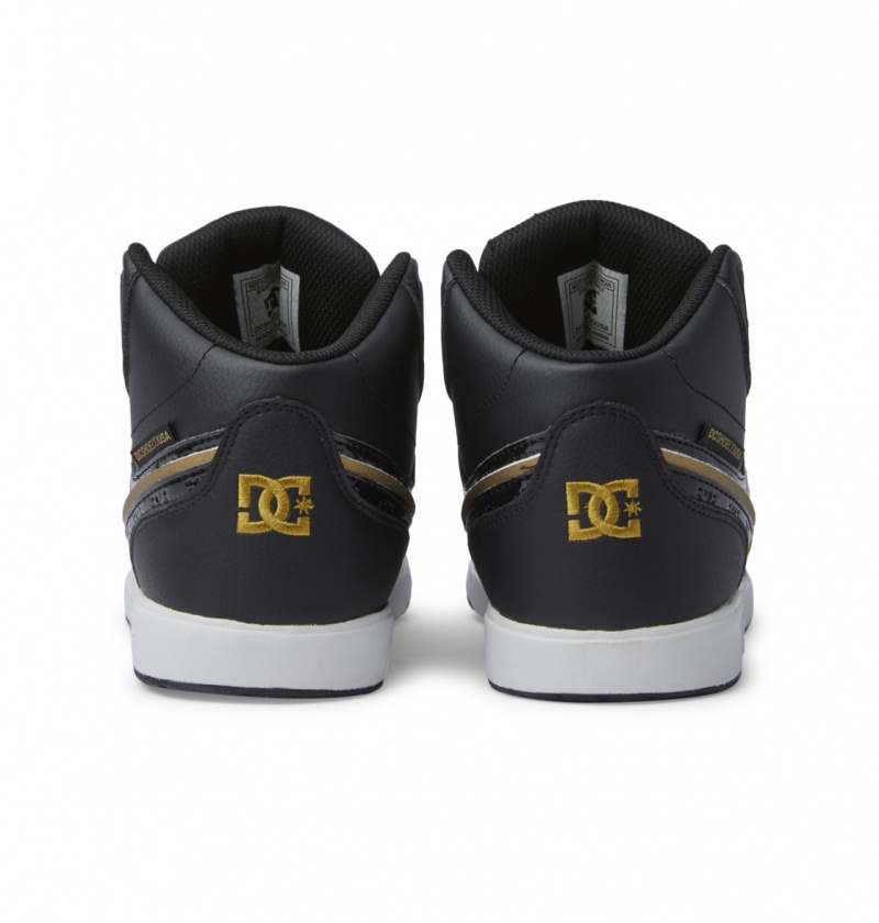 Black / Gold DC Shoes University - High Top Shoes | LNUKEC-872