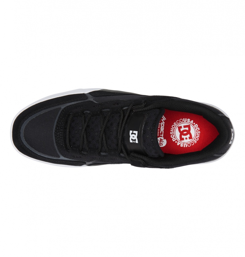 Black / Grey DC Shoes DC Metric S - Leather Skate Shoes | UXYOKD-128