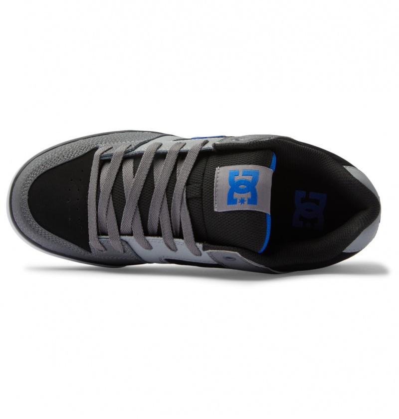 Black / Grey / Blue DC Shoes Pure - Leather Shoes | UATBVL-308