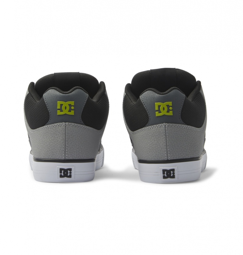 Black / Grey / Green DC Shoes Pure Mid - Mid Top Shoes | MWNXSD-864