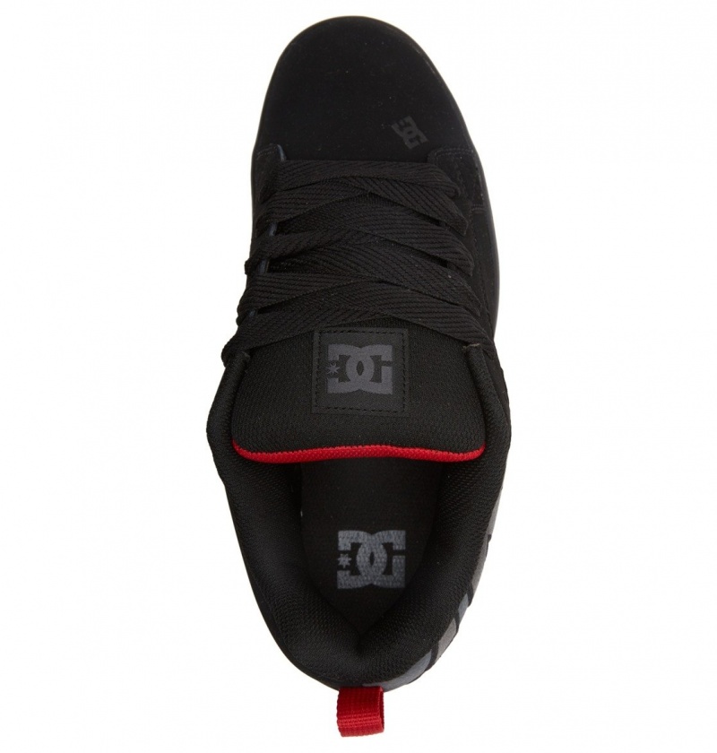 Black / Grey / Red DC Shoes Court Graffik - Leather Shoes | GYBJCU-034