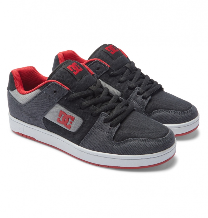 Black / Grey / Red DC Shoes Manteca Zero Waste - Recycled Shoes | BFATDQ-501