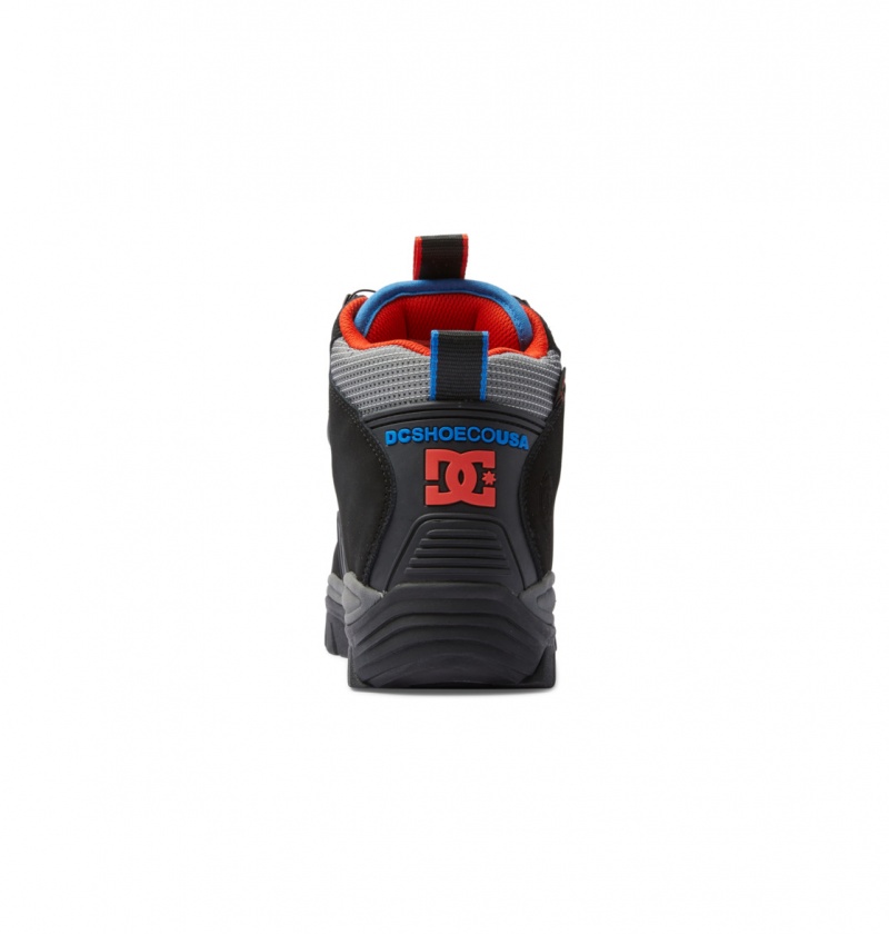 Black / Grey / Red DC Shoes Navigator LX - Leather Waterproof Winter Boots | BZVSGH-318