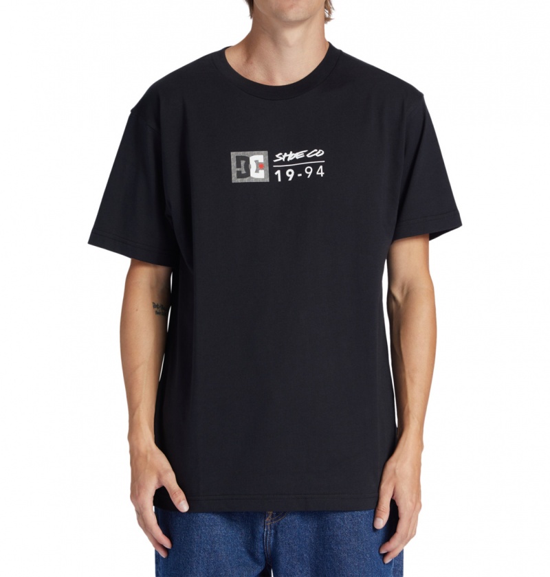 Black / Greystone DC Shoes DC Split Star - T-Shirt | MUHZCN-549