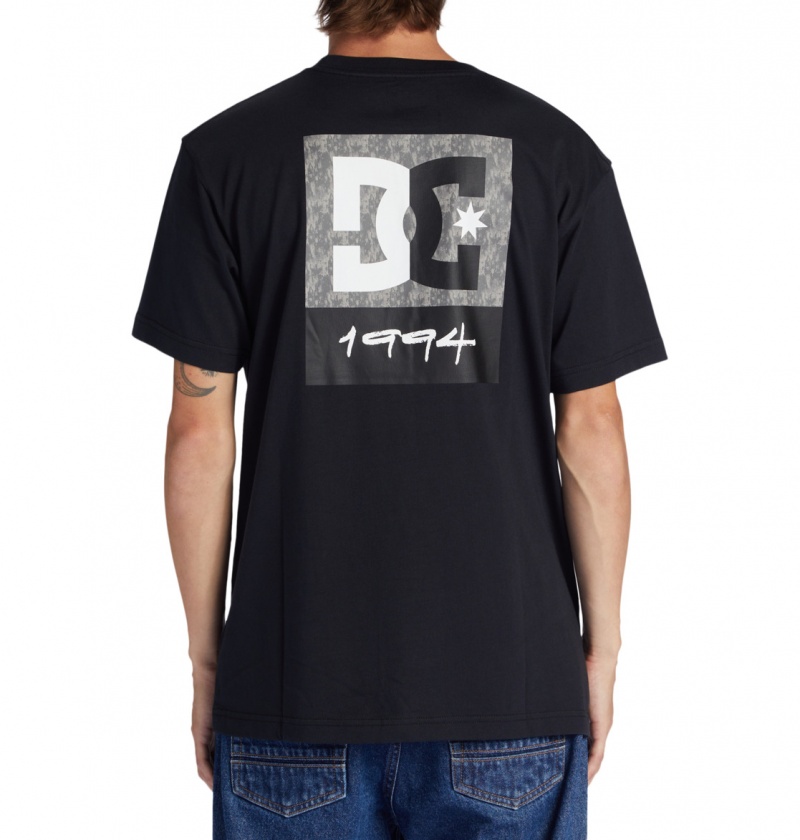 Black / Greystone DC Shoes DC Split Star - T-Shirt | MUHZCN-549