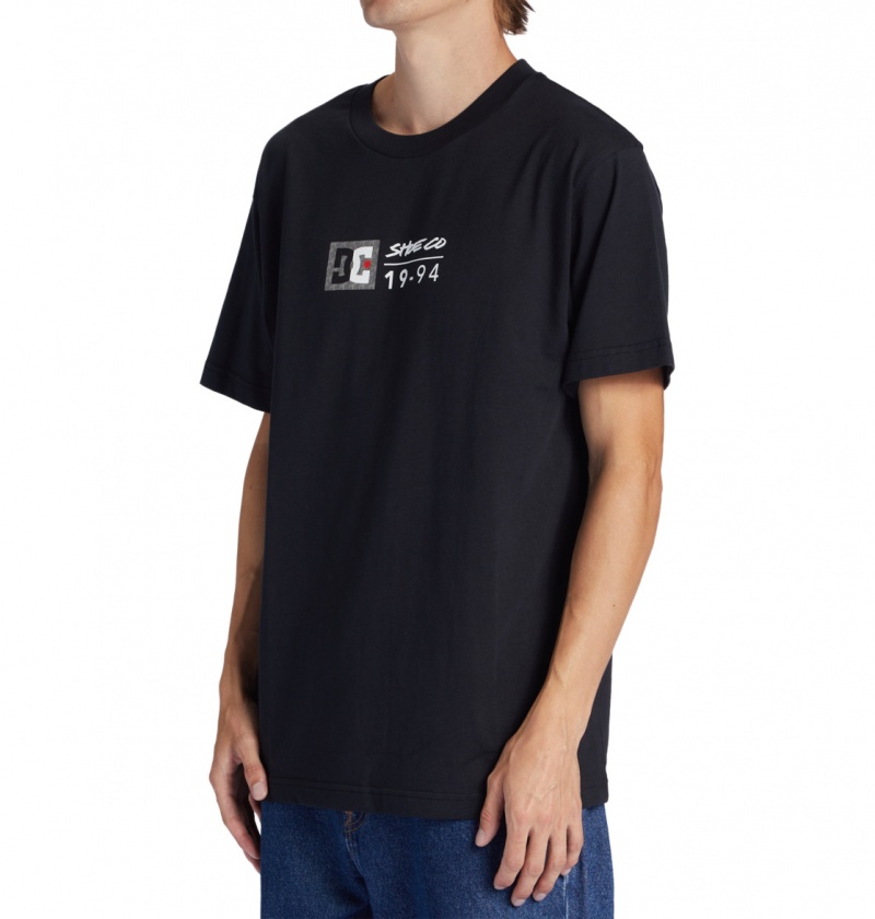 Black / Greystone DC Shoes DC Split Star - T-Shirt | MUHZCN-549