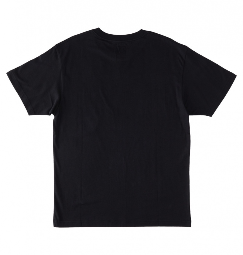 Black / Greystone DC Shoes DC Square Star Fill - T-Shirt | CFNWSD-261