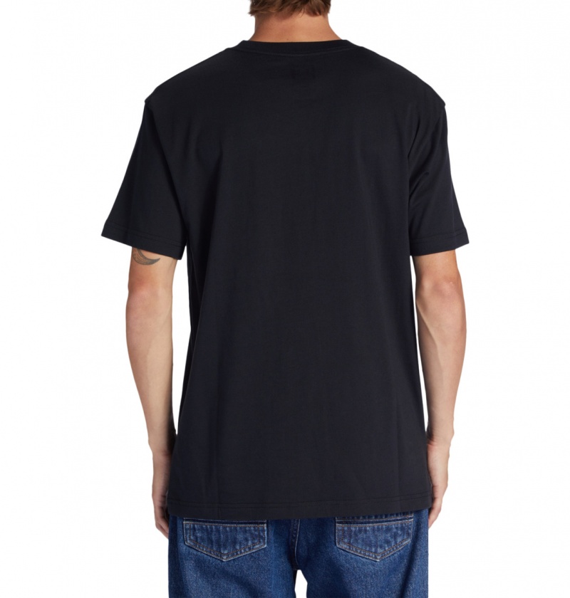 Black / Greystone DC Shoes DC Square Star Fill - T-Shirt | CFNWSD-261