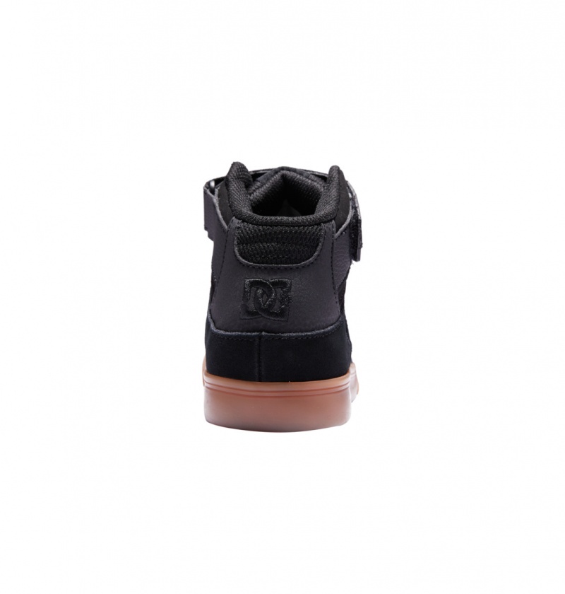 Black / Gum DC Shoes DC Cure - High-Top Leather Skate Shoes | RZEDXS-576