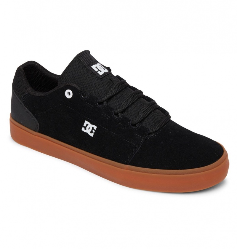 Black / Gum DC Shoes Hyde - Leather Shoes | KPESNI-712