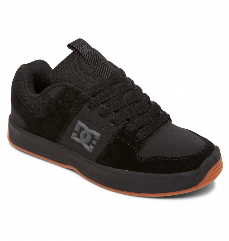 Black / Gum DC Shoes Lynx Zero - Leather Shoes | JRDZNW-306