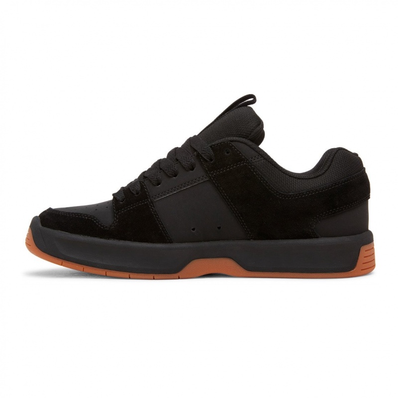 Black / Gum DC Shoes Lynx Zero - Leather Shoes | JRDZNW-306