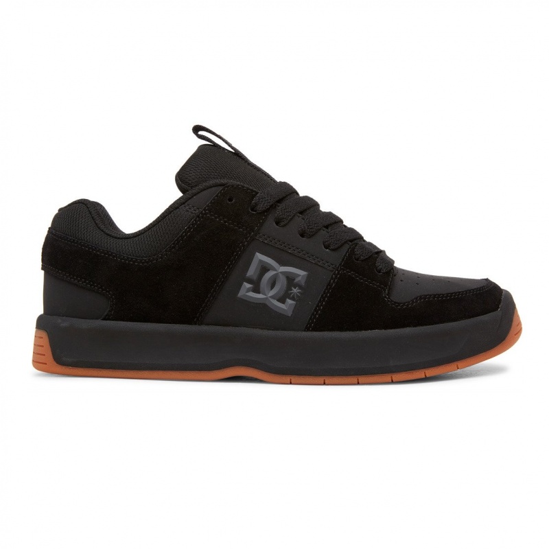 Black / Gum DC Shoes Lynx Zero - Leather Shoes | JRDZNW-306