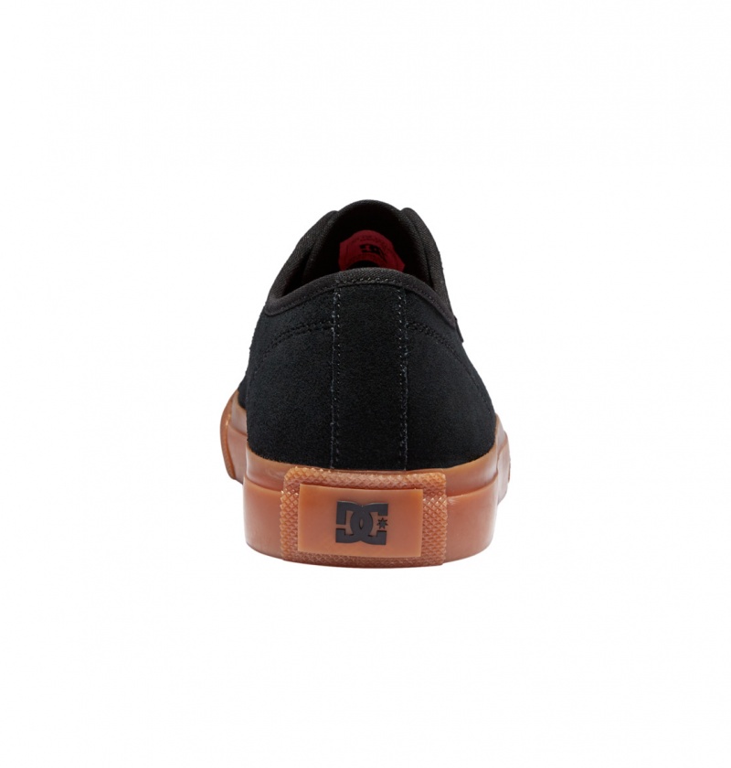 Black / Gum DC Shoes Manual RT S - Leather Skate Shoes | WUVYXG-642