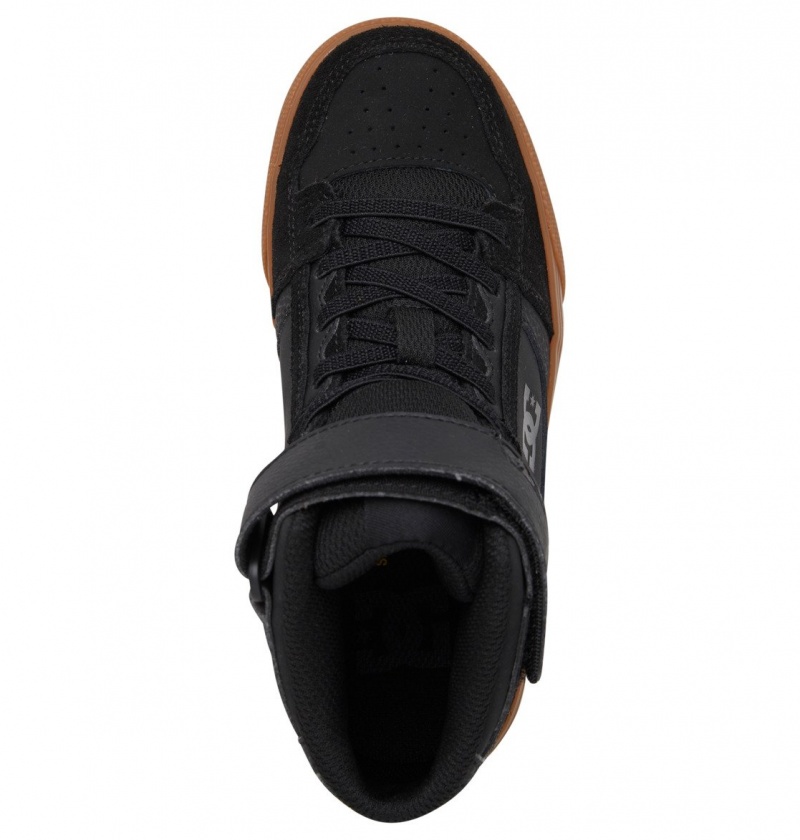 Black / Gum DC Shoes Pure High-Top EV - High-Top Leather Shoes | SJHIFY-712