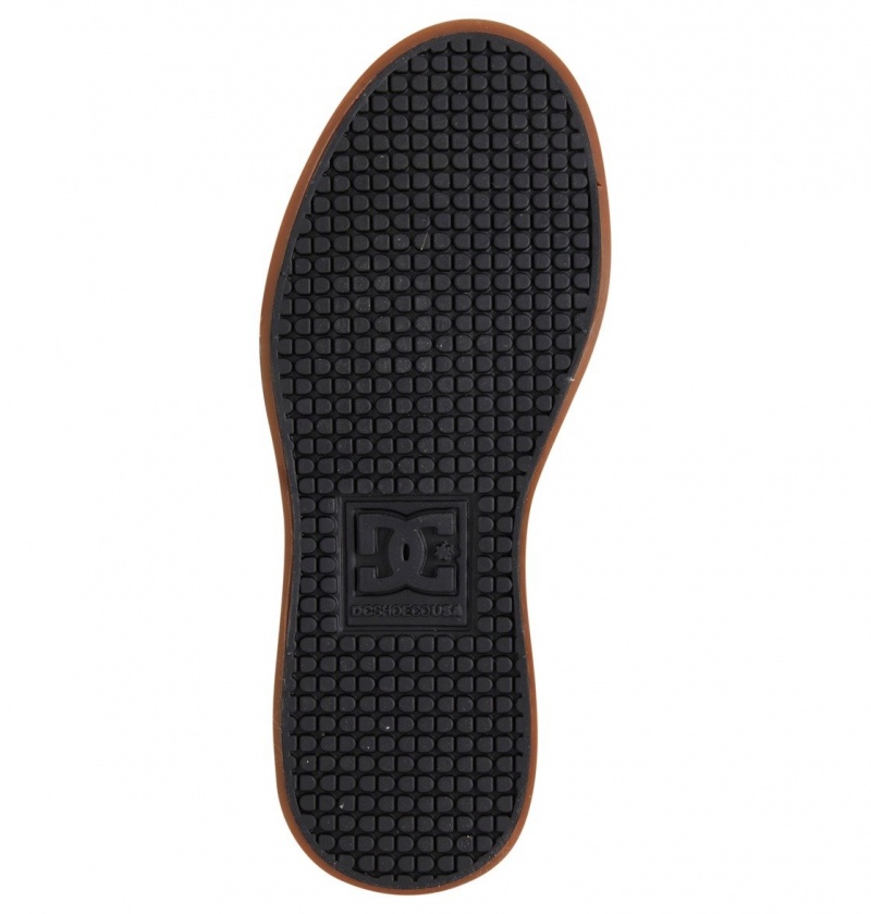 Black / Gum DC Shoes Pure High-Top EV - High-Top Leather Shoes | SJHIFY-712