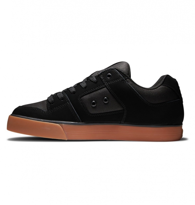 Black / Gum DC Shoes Pure - Leather Shoes | MJRQDN-062