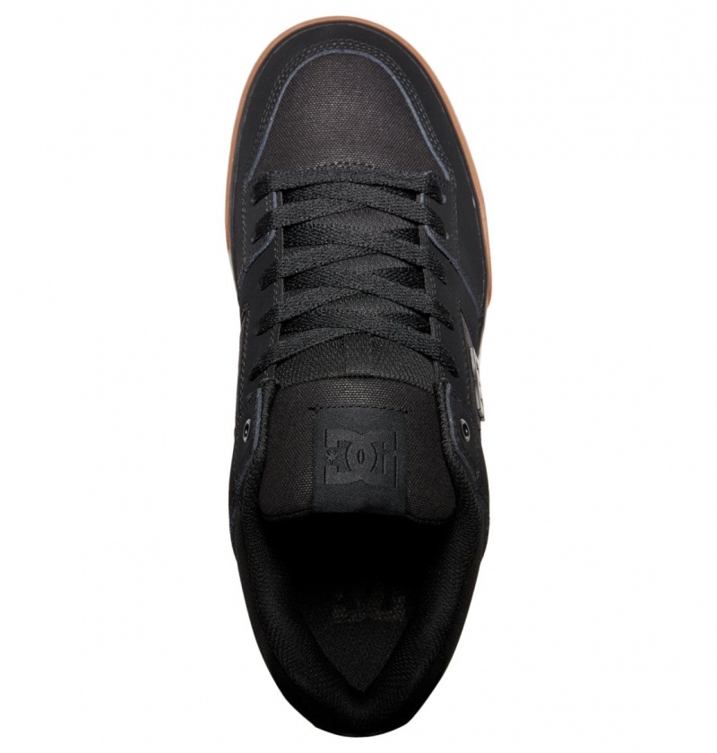 Black / Gum DC Shoes Pure - Leather Shoes | MJRQDN-062