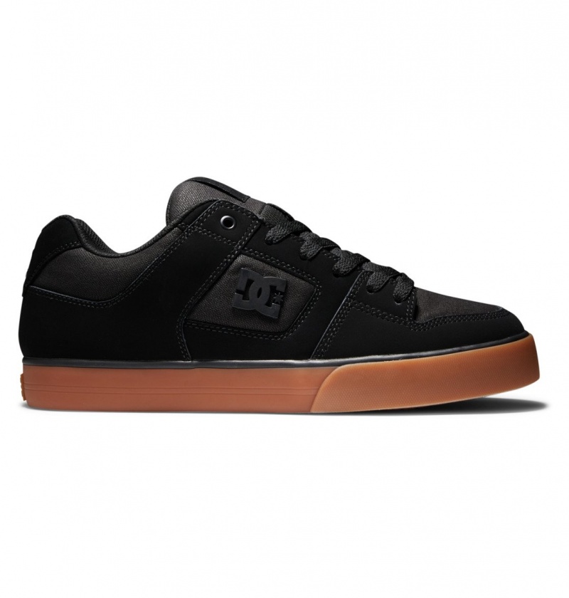 Black / Gum DC Shoes Pure - Leather Shoes | MJRQDN-062